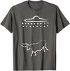 Barnum's Boutique Tees Funny Cow or Steer UFO Alien Ancient Cave Painting T-Shirt T-Shirt - Asphalt Grey