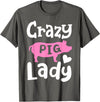 Pig Farm Store Co. Pig Crazy Pig Lady T-Shirt - Asphalt Grey