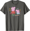 Peppa Pig Unisex-Kids Blue Cartoon T-Shirt, Small - Asphalt Grey