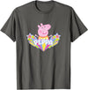 Peppa Pig Shooting Stars Cute Retro Logo T-Shirt - Asphalt Grey