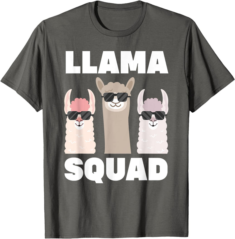 Funny Llama Gift Llama Lover Accessories & Stuff Funny Llama Design For Men Women Llama Alpaca Farm Animal T-Shirt - Asphalt Grey