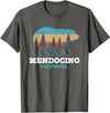 Vintage Mendocino California Souvenirs & Gifts Mendocino Vintage California Grizzly Bear Nature Souvenir T-Shirt - Asphalt Grey
