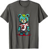 The Big Teddy Bear Crew Teddy Bear Scary Zombie Halloween Costume T-Shirt - Asphalt Grey