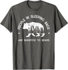 IN NATURE DESIGN CO. PEOPLE IN SLEEPING BAGS ARE BURRITOS TO BEARS T-Shirt - Asphalt Grey