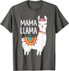 Birthday Llama Shirts Gift Mama Llama Funny Mother's Day Shirt Women Mom Birthday T-Shirt - Asphalt Grey