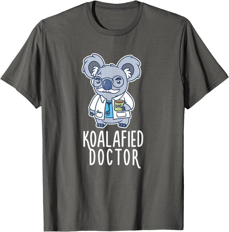Koalafied Doctor Apparel Koalafied Doctor Koala Bear Animal Lover Nurse T-Shirt - Asphalt Grey
