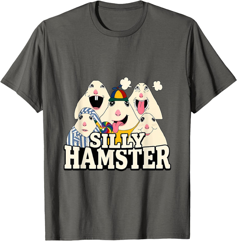 Funny Joke Silly Hamster Brain Rot Meme T-Shirt - Asphalt Grey