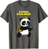 Panda Bear Lovers Clothing Panda Explorer T-Shirt - Asphalt Grey