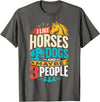 I Like Horses Dogs and Maybe 3 People Horse and Dog Lovers T-Shirt - Asphalt Grey