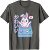 Kawaii Gamer Bunny - Rabbit Pastel Cute T-Shirt in Asphalt Grey