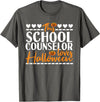 Halloween School Counselor Costume This School Counselor Loves Halloween T-Shirt - Asphalt Grey