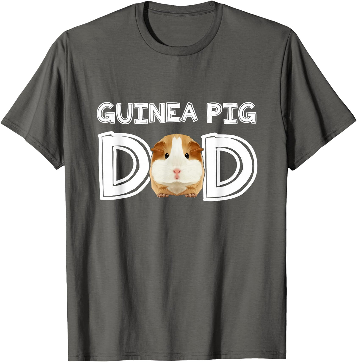 Cavy Breeder Fancier Accessories Clothes Guinea Pig Dad Father's Day Piggy Lover Owner Stuff Cavy T-Shirt - Asphalt Grey