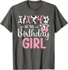 Cow Birthday Shirt For Family Men Women Cow Lover Sister Of The Birthday Girl Farm Cow 1 St Birthday Girl T-Shirt - Asphalt