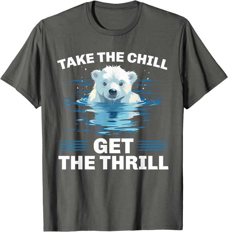 Polar Bear Plunge SteMi Apparel Polar Bear Plunge Icy Water Polar Plunge T-Shirt - Asphalt Grey