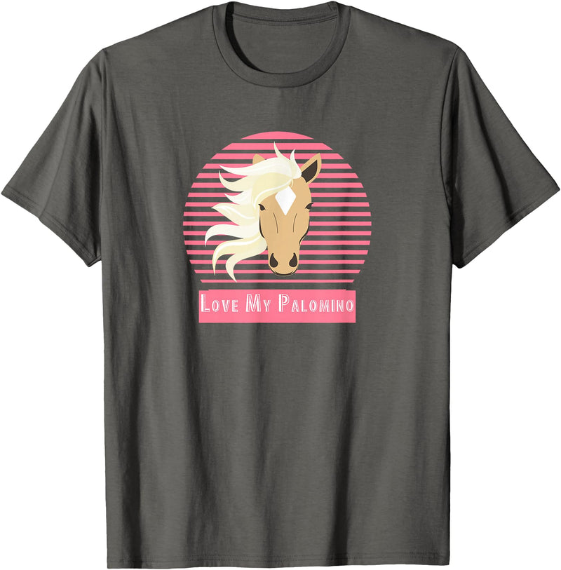 Palomino Horse Gifts Palomino Horse Love My Palomino T-Shirt - Asphalt Grey