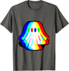 Vaporwave Halloween Techno Music Funny Ghost Trippy Vaporwave Halloween Techno Rave Party T-Shirt - Asphalt Grey