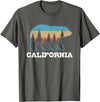 Vintage California Souvenirs & Gifts Vintage California Retro Bear Grizzly Nature Souvenir T-Shirt - Asphalt Grey