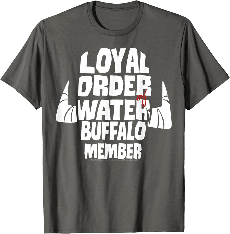 The Flintstones Loyal Order Of Water Buffalo Member T-Shirt - Asphalt Grey