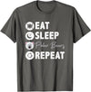 Hiking Lover Design Eat Sleep Polar Bears Repeat T-Shirt - Asphalt Grey