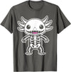 Magical and Funny Halloween Gifts Axolotl Skeleton Halloween T-Shirt - Asphalt Grey