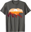 Protect Bear Tees BY SL Bear Double Exposure Preserve Surreal Wildlife Animal Themed T-Shirt - Asphalt Grey