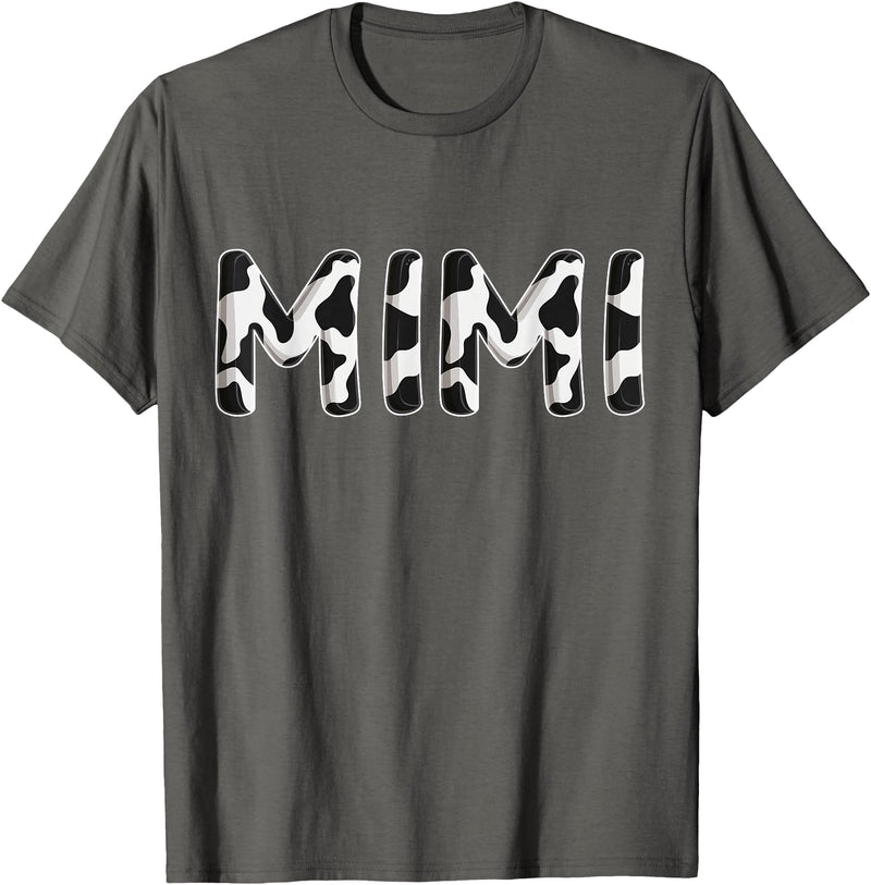 Cow Pattern Print Family Matching Birthday Shirts Cow Mimi Birthday Family Matching Mothers Day Boy Girl Farm T-Shirt -