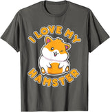 I Love My Hamster T-Shirt - Asphalt Grey