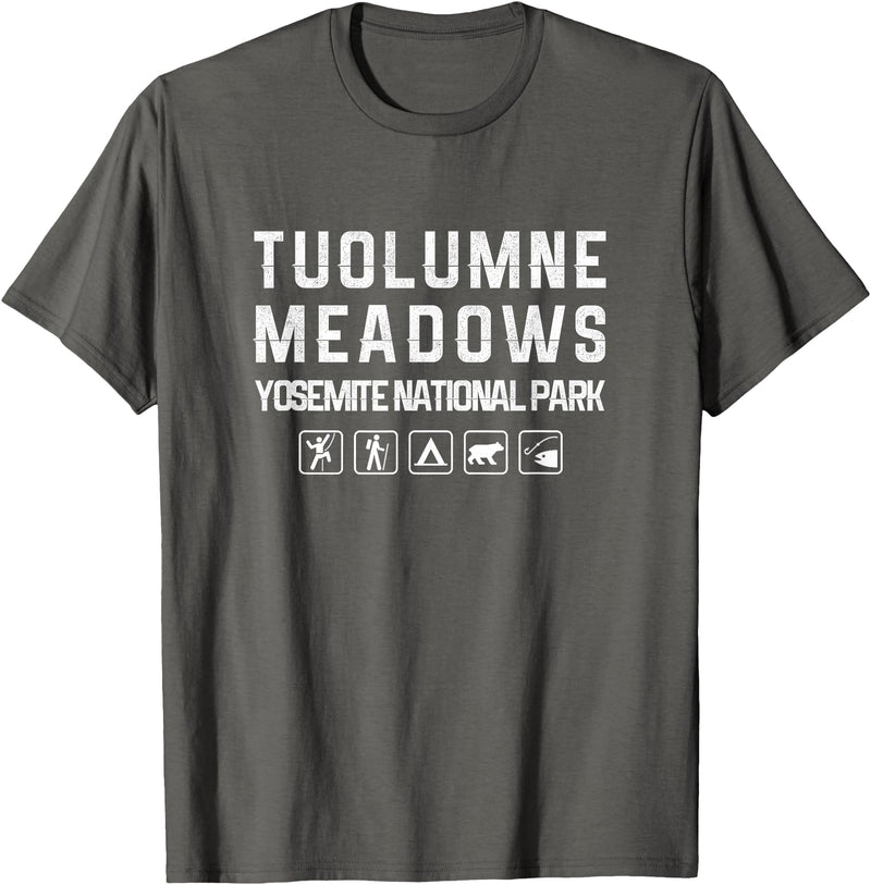 California Shirts Tuolumne Meadows, Yosemite Outdoor T-shirt T-Shirt - Asphalt Grey