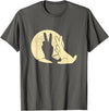 Rabbit Shadow Peace Sign T-Shirt in Asphalt Grey