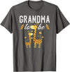 Giraffe Baby Shower Party Ideas For Grandma To Be Grandma To Be Giraffe Baby Shower Cute T-Shirt - Asphalt Grey