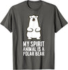 Cute Polar Bear Gifts And Tees My Spirit Animal is A Polar Bear T-Shirt - Asphalt Grey