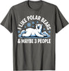 Polar Bear Gift Polar Bear Accessories & Stuff Cute Polar Bear Art for Men Women Kids Polar Bear Lover T-Shirt - Asphalt Grey