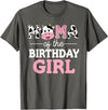 Cow Birthday Shirts For Family Men Women Cow Lover Mama of The Birthday Girl Shirt Farm Cow Mommy Mom 1st T-Shirt - Asphalt