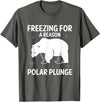 Global Warming Awareness Arctic Winter Ice Freezing For A Reason Polar Plunge Ice Bear T-Shirt - Asphalt Grey