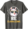 LLama Squad Shirts and Gifts Cute Amazing Llama Pun Be Llamazing Llama Lover T-Shirt - Asphalt Grey