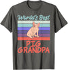 Pig Lover Gifts & Accessories Worlds best Pig Grandpa Pig Owner Pig Farmer Pig Grandad T-Shirt - Asphalt Grey