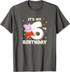 Peppa Pig It's My 6th Birthday Holiday Stars Celebration T-Shirt - Asphalt Grey