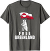 Free Greenland Shirts For Men Women Free Greenland Bear with Flag Greenlanders Kalaallit T-Shirt - Asphalt Grey