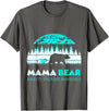 Mama Bear Retro Anxiety Disorder Awareness T-Shirt - Asphalt Grey