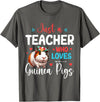 Teacher Birthday Costume A Teacher Loves Guinea Pigs Costume Floral Cute Guinea Pig Men Women Kids T-Shirt - Asphalt Grey