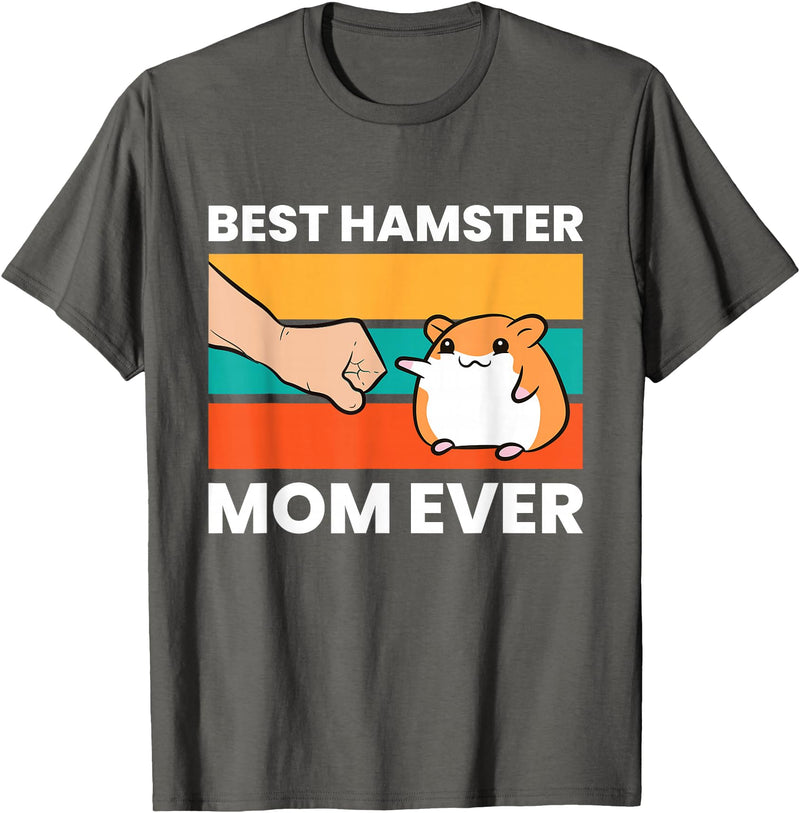 Hamster Owner Mama Best Hamster Dad Ever T-Shirt - Asphalt Grey