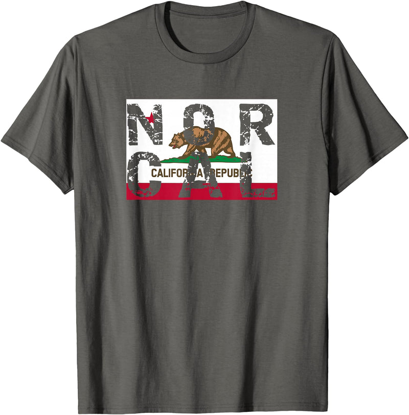 CA Shirt Co. California Republic T-Shirt | NOR CAL T-Shirt T-Shirt - Asphalt Grey