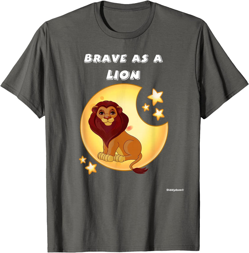 Bravery Brave As A Lion Present Bravery Brave Child Present Brave As A Lion T-Shirt - Asphalt Grey