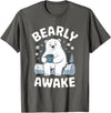 Polar Bear PJ Gifts Polar Bear Pajama Coffee Bearly Awake Sleep T-Shirt - Asphalt Grey