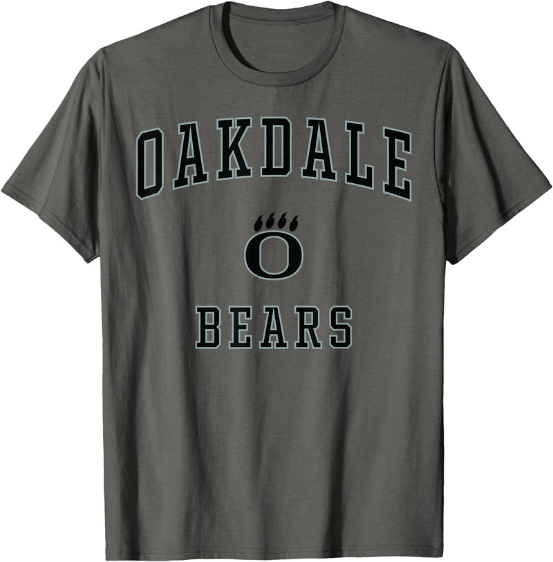 Official High School Fan Gear Oakdale High School Bears T-Shirt - Asphalt Grey