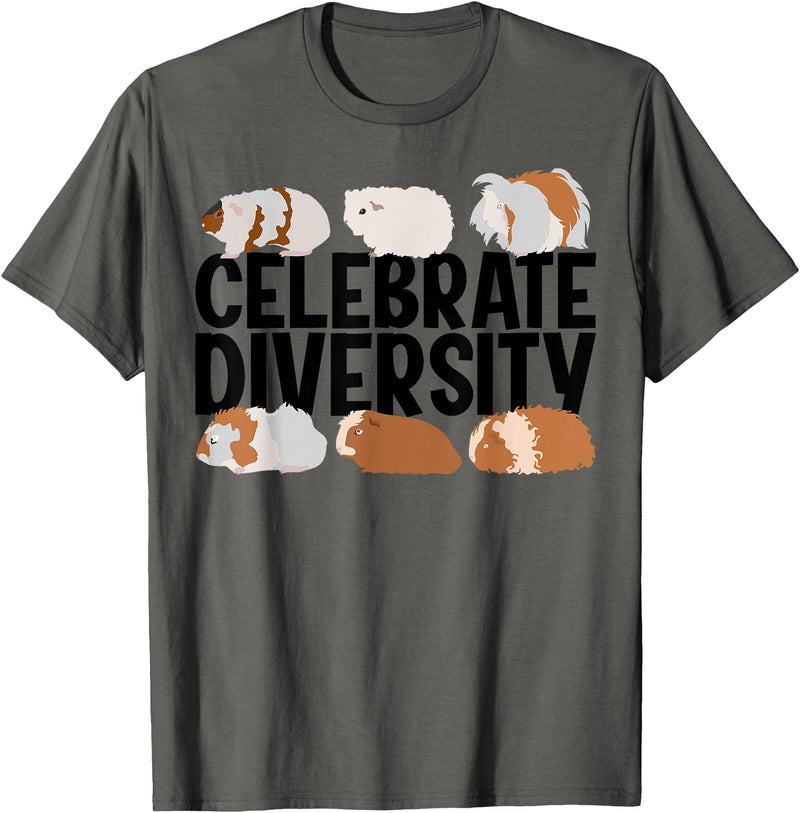Cool Hamster Lover Animal Pun Diverse Quote Design Funny Celebrate Diversity Cute Guinea Pig Gift For Men Women T-Shirt - Asphalt Grey
