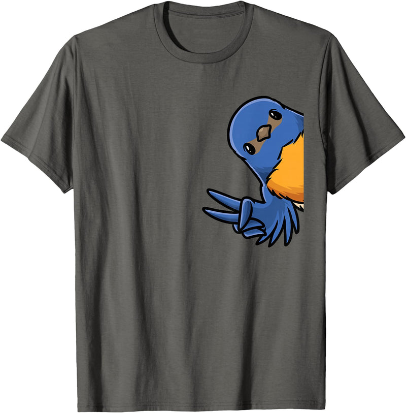 Thabluebirdluveve Bluebird Bird T-Shirt - Asphalt Grey