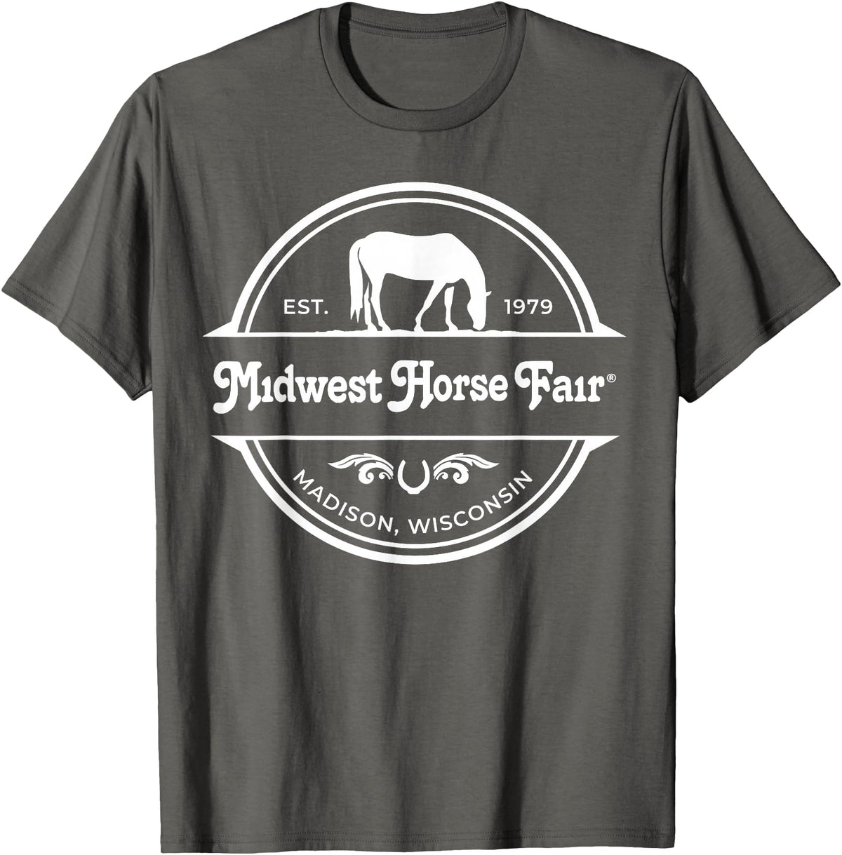 Midwest Horse Fair Est. 1979(w)- T-Shirt - Asphalt Grey
