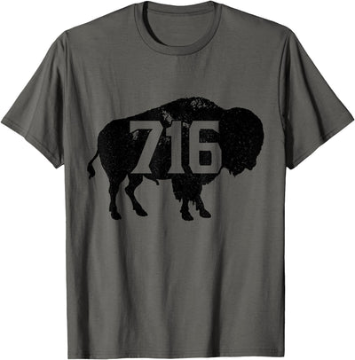 Cow Buffalo New York Area Code 716 Buffalo Ny Pride Bison 2 T-Shirt