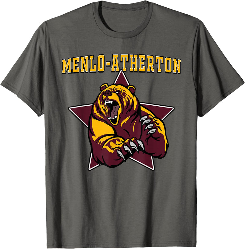 High School Team Spirit MVP Menlo-Atherton Sports Menlo-Atherton Bears High School Team Spirit T-Shirt - Asphalt Grey